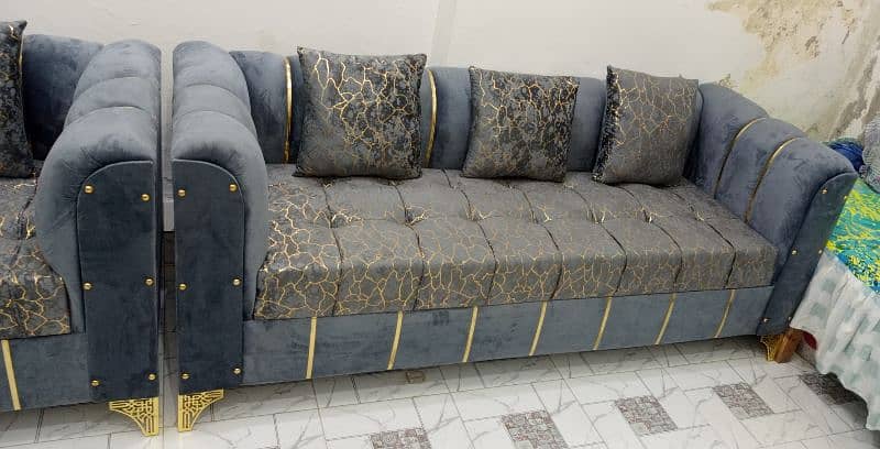 New Texture Design 6 Seater Stylish Sofa Set 1