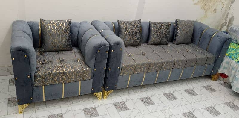 New Texture Design 6 Seater Stylish Sofa Set 6