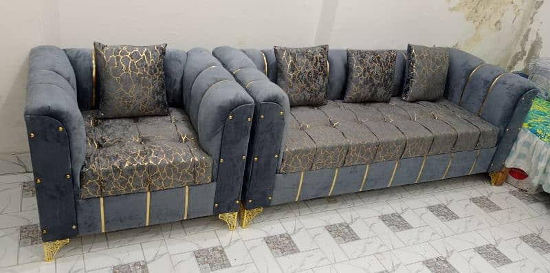 New Texture Design 6 Seater Stylish Sofa Set 7