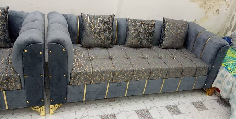 New Texture Design 6 Seater Stylish Sofa Set 8