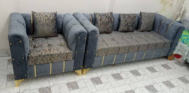 New Texture Design 6 Seater Stylish Sofa Set 11