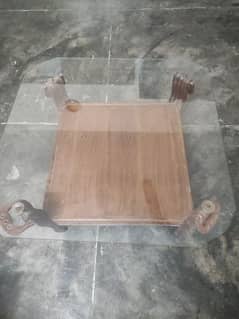 A good wooden quality table with pure glass 0