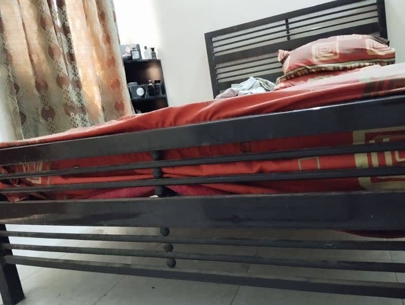 Single Iron bed for sale with mattress 1