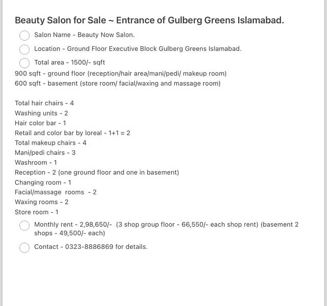 Salon Setup for sale 14