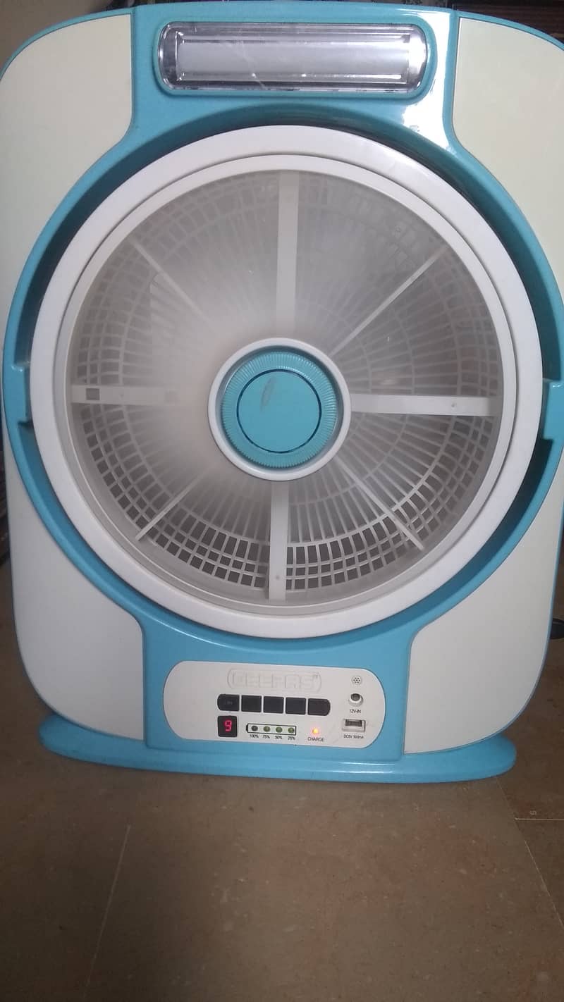 Geepas rechargeble fan with LED light. 9