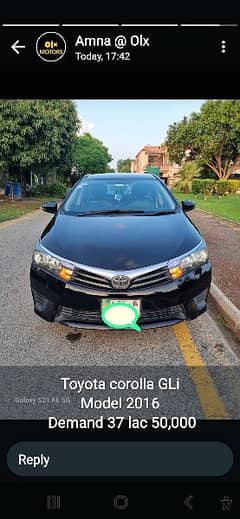 Toyota Corolla 1.3 GLI 2016