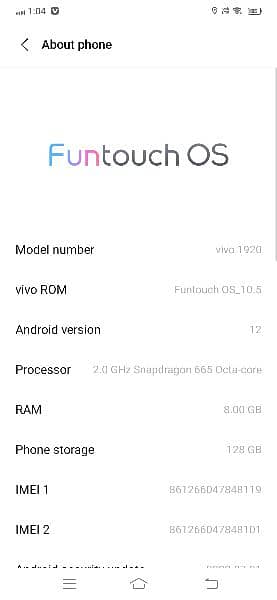 Vivo s1 pro 8 gp 128 gp with box 10 by 8 finger ok 0