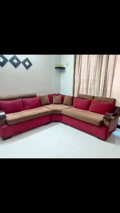 L TYPE SOFA SET AVAILABLE FOR SALl IN ISLAMABAD (16 FEET)