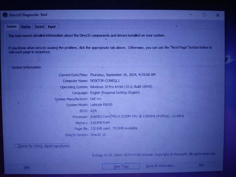 Dell latitude e6430 i5 3rd Gen 7