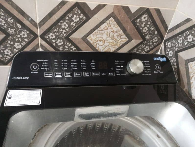 Haier automatic washing machine 9 kg for sale in good condition 2