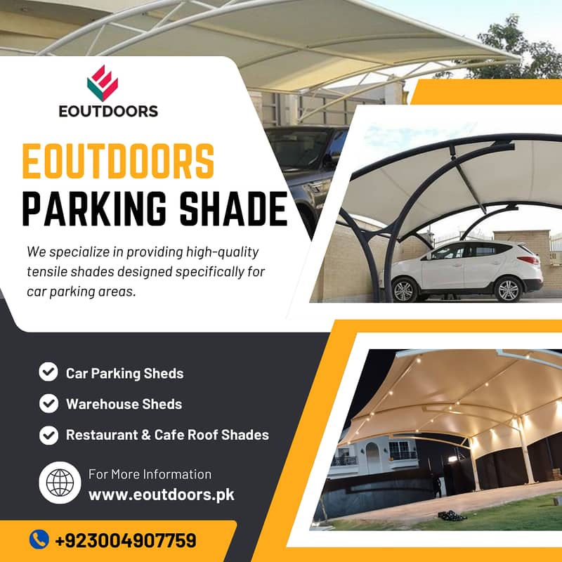 Tensile Car Parking Sheds | Pool Shed | Wall Shed | PVC Fabric Tensil 0