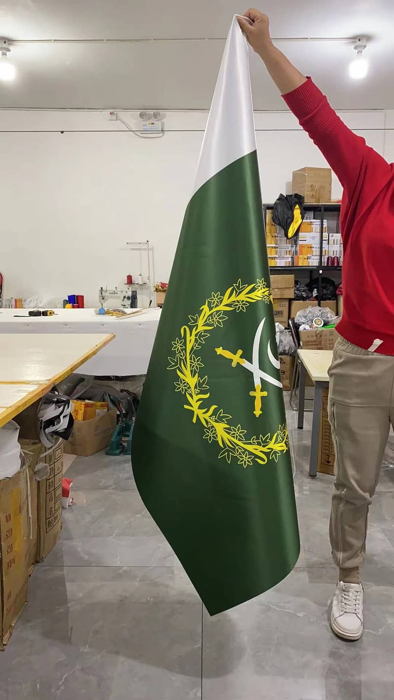 Pakistani Flag & Pole , sindh Government Flag , Army indoor Flag 10