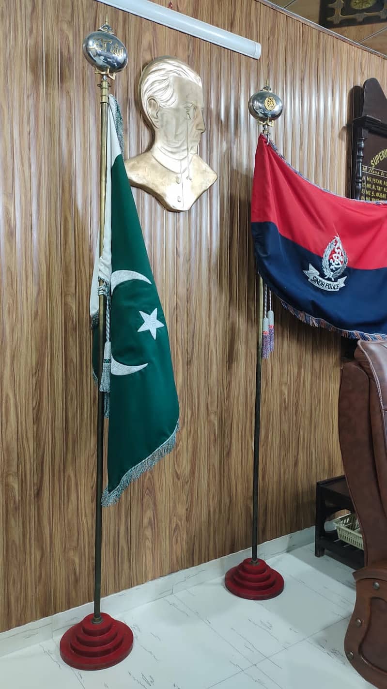 Pakistani Flag & Pole , sindh Government Flag , Army indoor Flag 13