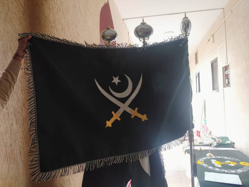 Pakistani Flag & Pole , sindh Government Flag , Army indoor Flag 16