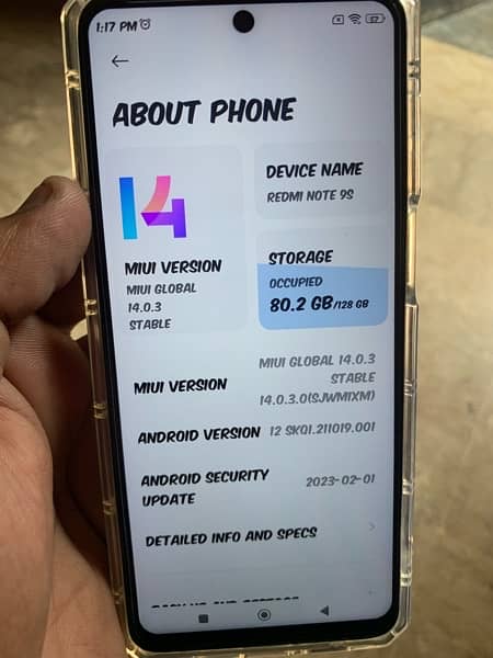 redmi Note 9s 6gb 128 gb 10/9 condition. 7