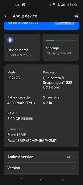 oneplus 9 pro 8.256 5