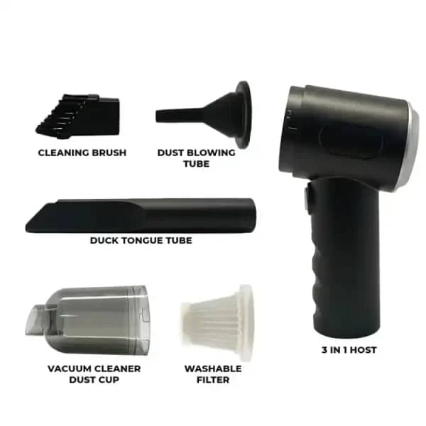 3 In 1 Portable Vacuum Cleaner Wireless Hand-held Cleaning For Car Ho 1