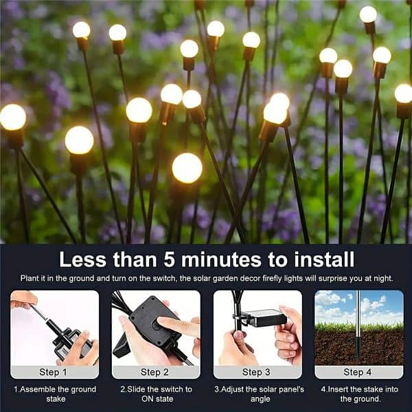 10 Lights – Led Solar Powered Firefly Light | free delivery 4