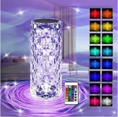 Crystal Diamond Table Lamp || 16Colors Rechargeable Crystal Lamp