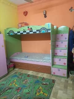 complete double bed furniture set for kids