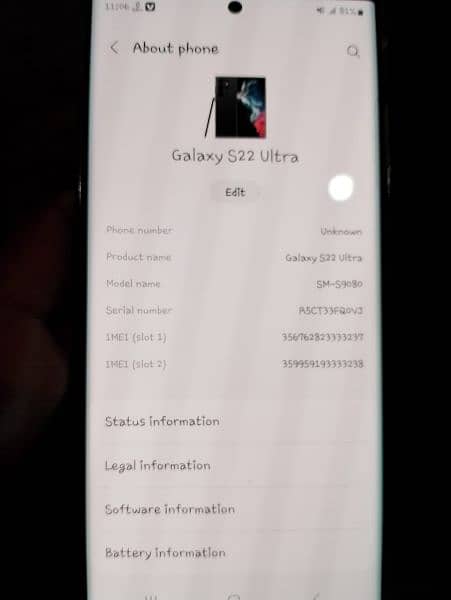 Samsung Galaxy s22ultra 5g 12gb 256gb 0