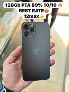 iPhone 12 promax 128gb PTA 89%  condiments 10/10 0