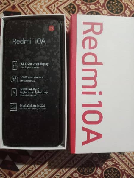 Redmi 10A 6/128 GB Black Color Just Box Open 5000mAh Battery 2