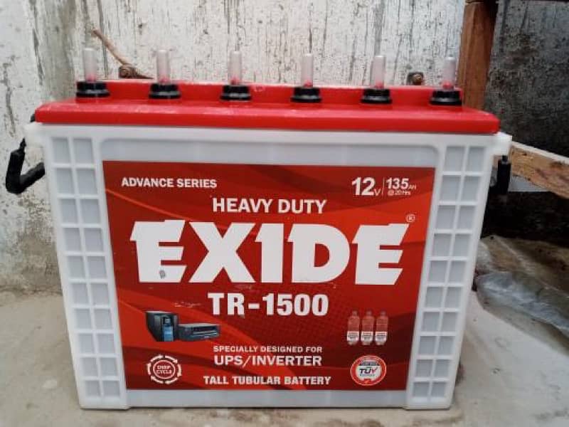 Exide TR-1500 tabular battery no any fault just like new 0