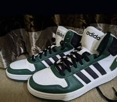 Adidas Hoops 2.0 Mid Men’s Basketball Shoes Pine Green White FW5995