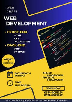 FULL STACK WEB DEVELOPMENT & GRAPHIC DESIGN PHYSICAL & ONLINE CLASSES