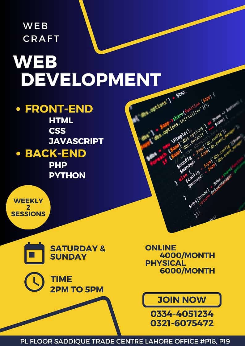 FULL STACK WEB DEVELOPMENT & GRAPHIC DESIGN PHYSICAL & ONLINE CLASSES 0