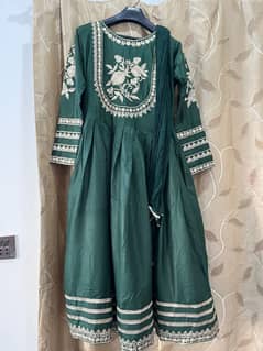 Zeest official embroidered long frock