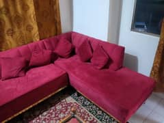 Royal Red velvet sofa