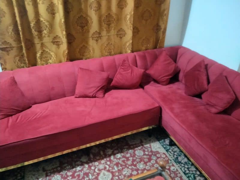 Royal Red velvet sofa 2