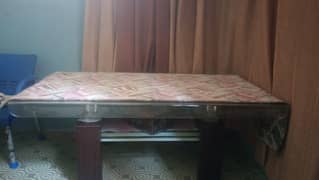 Center Wooden GLass Table