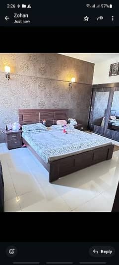 King Size Bed Set with side Tables Chance Deal 0