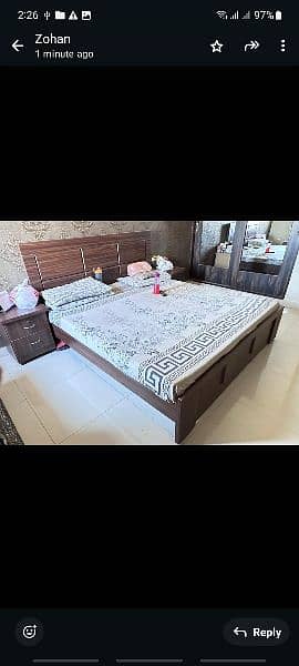 King Size Bed Set with side Tables Chance Deal 1