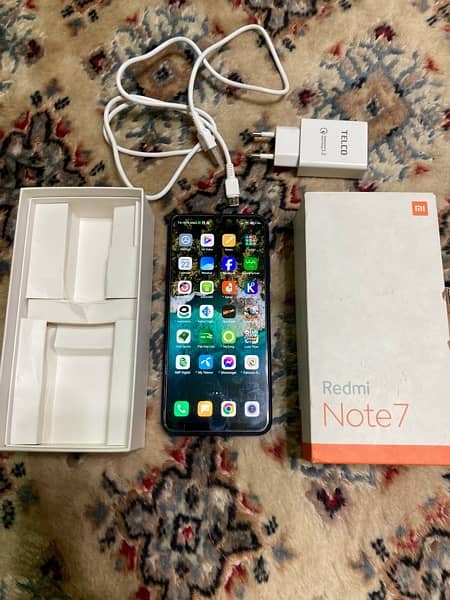 Redmi note 7 complete box 4/64 3