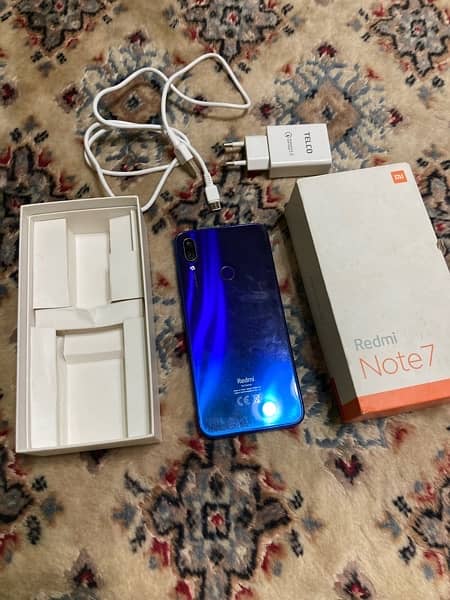 Redmi note 7 complete box 4/64 16