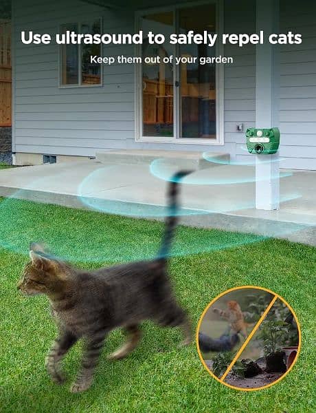 Outdoor Animal Repeller, 5 Modes Deterrent for Garden Yard Field Farm 2