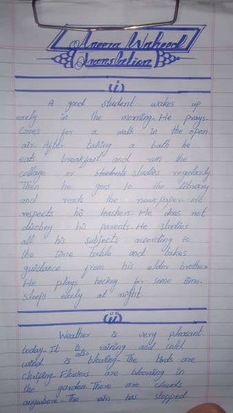 hand writing assignment work 1