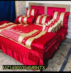 14 PC's Malai Silk Printed Double Bed Razai Sets   double bed size