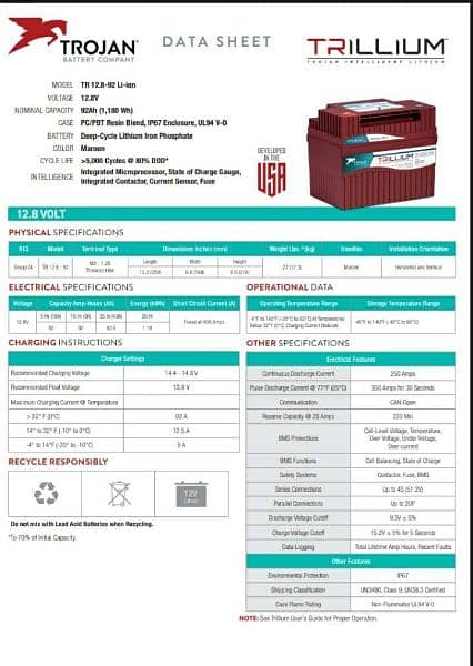 12.8V 92Ah Li-ion battery. Contact 03324185617 for more information 4