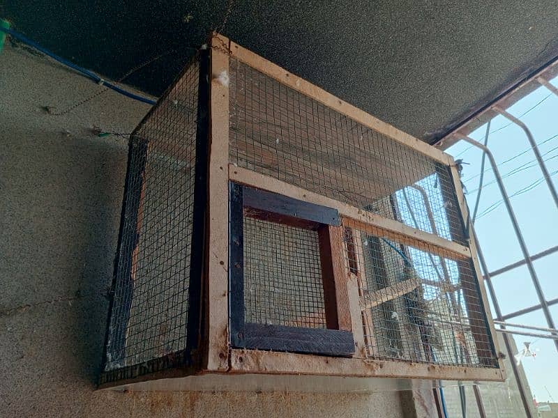 Wooden Cage with 2 matki 2