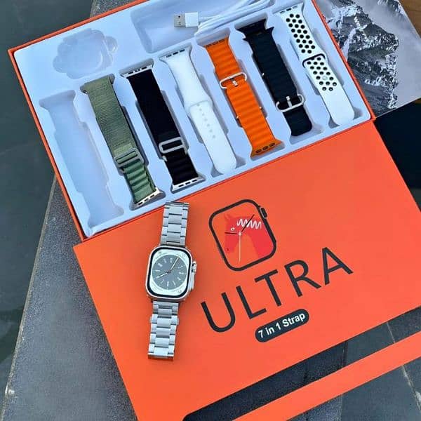 7 in 1 Ultra Smart Watch With Metal Strip 0