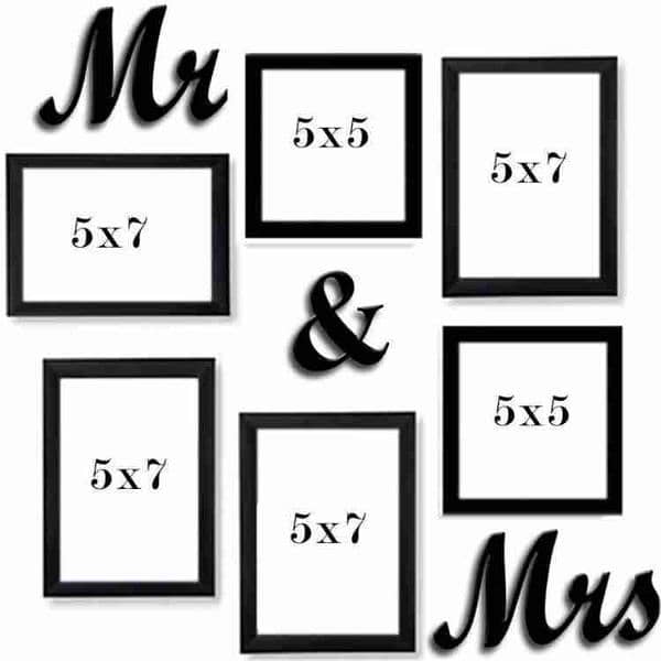 Capture Love Forever: 6 Pcs Mr & Mrs Photo Frames - Only 650 ! 0