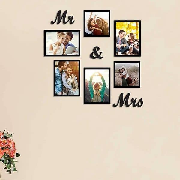 Capture Love Forever: 6 Pcs Mr & Mrs Photo Frames - Only 650 ! 1