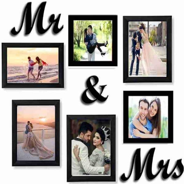 Capture Love Forever: 6 Pcs Mr & Mrs Photo Frames - Only 650 ! 2