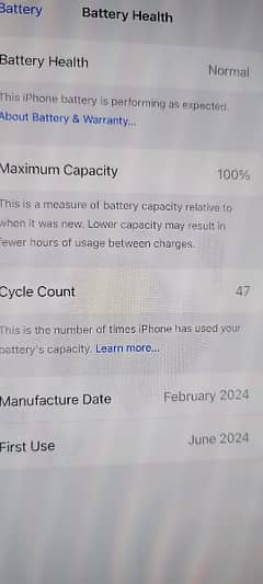 i phone 15 pro max jv ll model  condition 10/10 health 100+cycle 47