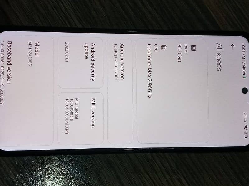 Xiaomi Poco x3 pro 8gb + 3gbRam 256gb storage 5